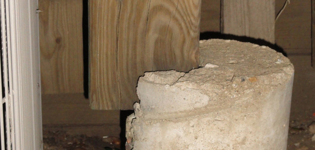 The 'new' construction deck post was signed off by the local authority and occupancy was granted. Do they also sign for the hospital bill? New construction deck post problems
